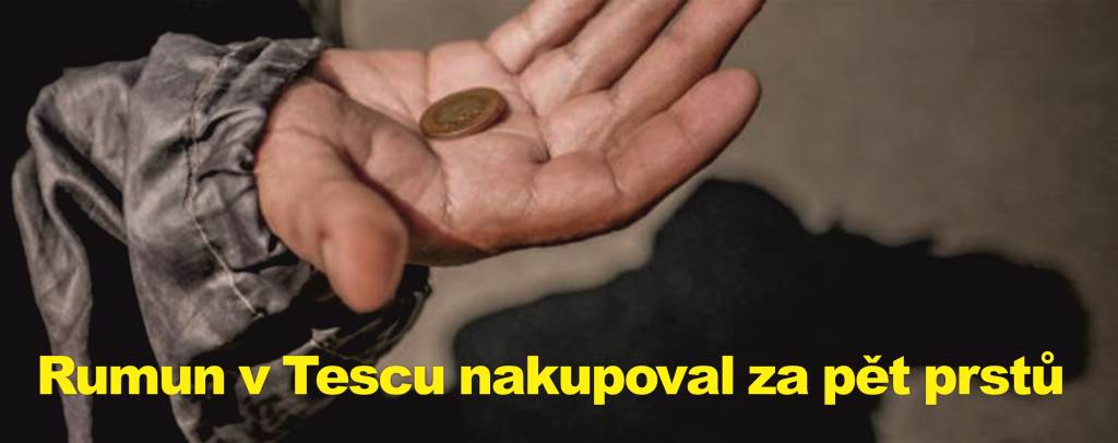 Rumun v Tescu nakupoval za pět prstů