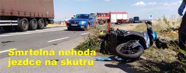 Smrtelná nehoda jezdce na skútru