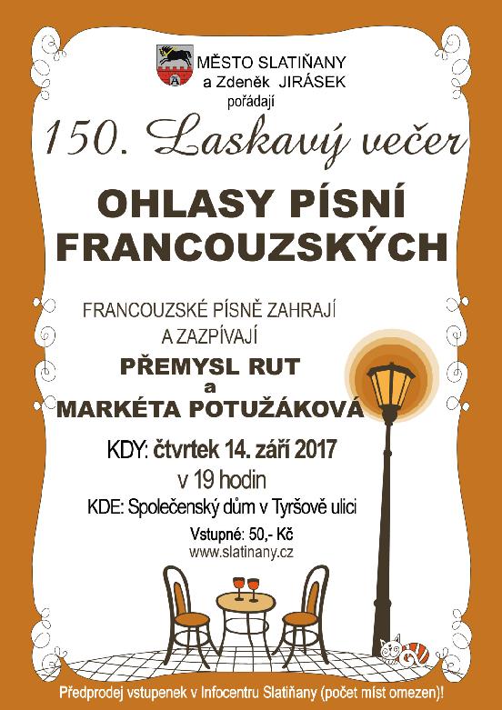 Laskavý večer a setkání s písní francouzskou