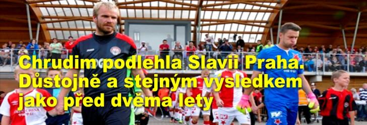 Chrudim podlehla Slavii Praha. Důstojně a stejným výsledkem jako před dvěma lety
