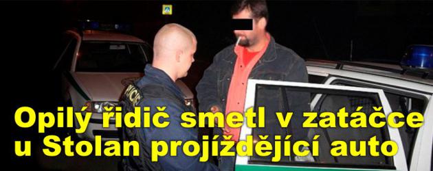Opilý řidič „smetl“ v zatáčce u Stolan projíždějící auto
