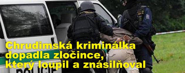 Chrudimská kriminálka dopadla zločince, který loupil, vydíral a znásilňoval, hrozí mu až deset let vězení 