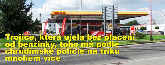Trojice, která ujela bez placení od benzinky, toho má podle chrudimské policie na triku mnohem více