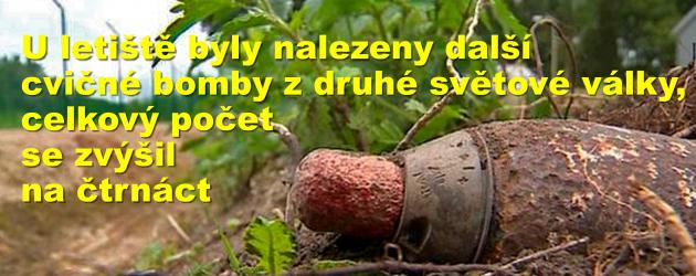 U letiště byly nalezeny další cvičné bomby z druhé světové války, celkový počet se zvýšil na čtrnáct