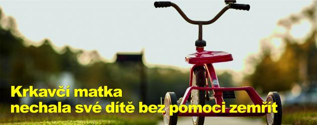 Krkavčí matka nechala své dítě bez pomoci zemřít