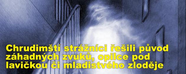 Chrudimští strážníci řešili původ záhadných zvuků, opilce pod lavičkou či mladistvého zloděje alkoholu