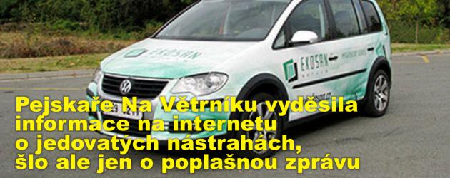 Pejskaře Na Větrníku vyděsila informace na internetu o jedovatých nástrahách, šlo ale jen o poplašnou zprávu