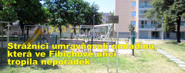 Strážníci umravňovali omladinu, která ve Fibichově ulici tropila nepořádek