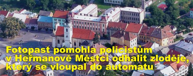 Fotopast pomohla policistům v Heřmanově Městci odhalit zloděje, který se vloupal do automatu