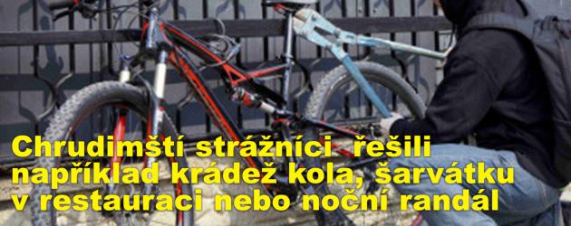 Chrudimští strážníci během služby řešili například krádež kola, šarvátku v restauraci nebo noční randál