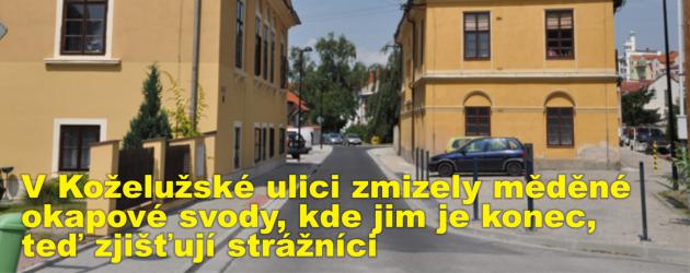 V Koželužské ulici zmizely měděné okapové svody, kde jim je konec, teď zjišťují strážníci