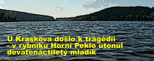 U Kraskova došlo k tragédii - v rybníku Horní Peklo utonul devatenáctiletý mladík