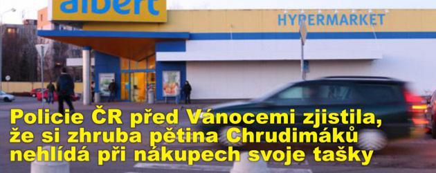 Policie ČR před Vánocemi zjistila, že si zhruba pětina Chrudimáků nehlídá při nákupech svoje tašky