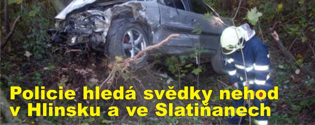 Policie vyzývá svědky dopravních nehod, k nimž došlo v Hlinsku a ve Slatiňanech, aby se přihlásili