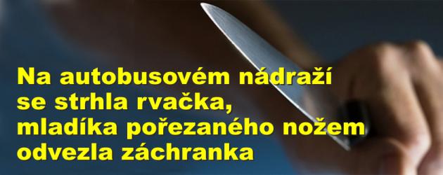 Na autobusovém nádraží se strhla rvačka, mladíka pořezaného nožem odvezla záchranka