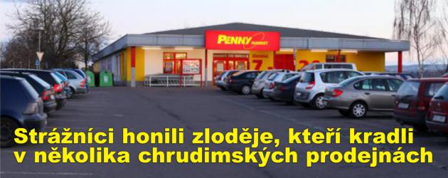 Strážníci honili zloděje, kteří kradli v několika chrudimských prodejnách