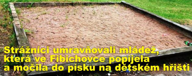 Strážníci umravňovali mládež, která ve Fibichovce popíjela a močila do písku na dětském hřišti