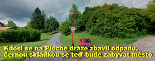 Kdosi se na Ploché dráze zbavil nepohodlného odpadu, černou skládkou se teď bude zabývat město