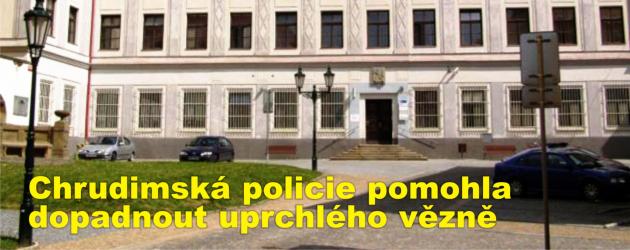 Chrudimská policie pomohla dopadnout uprchlého vězně