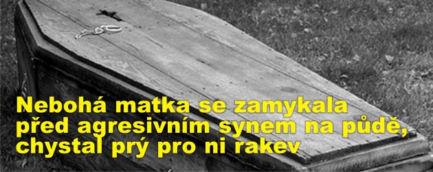Nebohá matka se zamykala před agresivním synem na půdě domu, chystal prý pro ni rakev
