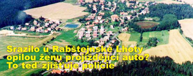 Srazilo u Rabštejnské Lhoty opilou ženu projíždějící auto? To teď zjišťuje policie