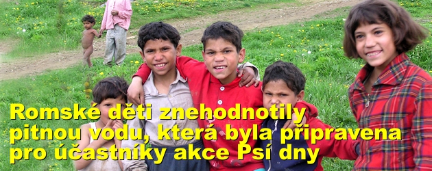 Romské děti znehodnotily ve Střeleckém parku pitnou vodu, která zde byla připravena pro účastníky akce Psí dny