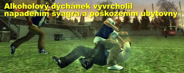 Alkoholový dýchánek vyvrcholil napadením švagra a poškozením ubytovny