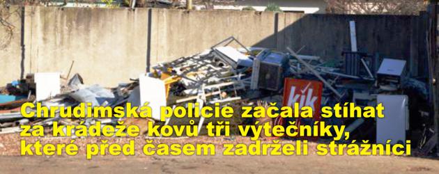 Chrudimská policie začala stíhat za krádeže kovů tři výtečníky, které před časem zadrželi strážníci  