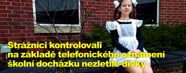 Strážníci kontrolovali na základě telefonického oznámení školní docházku nezletilé dívky