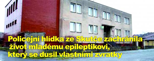 Policejní hlídka ze Skutče zachránila život mladému epileptikovi, který se dusil vlastními zvratky