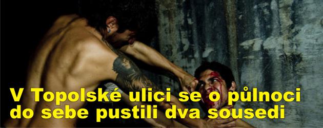 V Topolské ulici se o půlnoci do sebe pustili dva sousedi kvůli hlasitě puštěné televizi