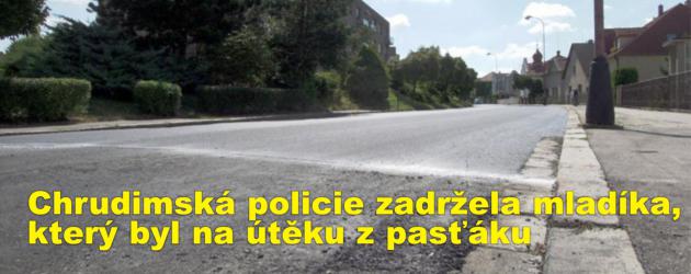 Chrudimská policie zadržela mladíka, který byl na útěku z pasťáku
