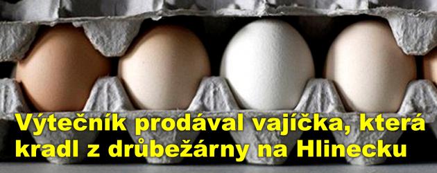 Výtečník prodával vajíčka, která kradl přímo z drůbežárny na Hlinecku a nebylo to poprvé