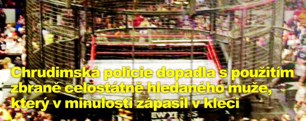 Chrudimská policie dopadla s použitím zbraně celostátně hledaného muže, který v minulosti zápasil v kleci 