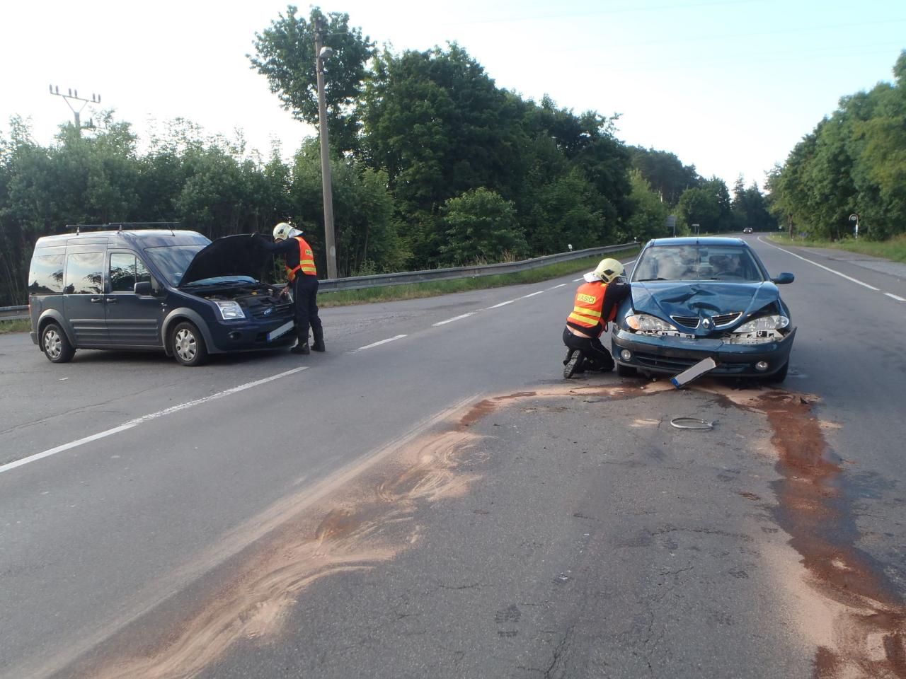 Ranní dopravní nehoda u odbočky na Kunčí se naštěstí obešla bez zranění