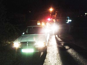 Noční opilcovu jízdu "odpískala" v Luži hlídka Městské policie Skuteč