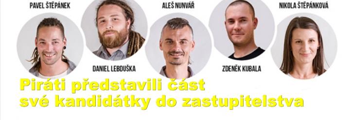 Piráti představili část své kandidátky do zastupitelstva