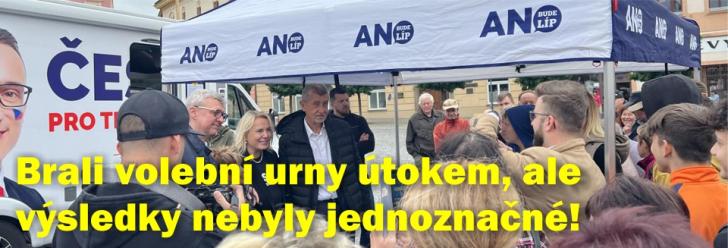Andrej Babiš navštívil Chrudim v tichosti a voliči brali volební urny útokem