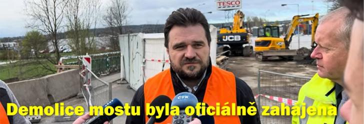 Demolice mostu a s ní největší uzávěra Chrudimi už začala