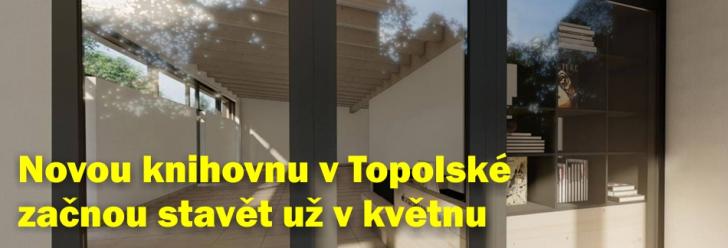 Knihovnu v Topolské chce vybudovat město z velké části za dotace