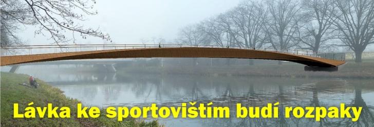Nová designová lávka ke sportovištím budí rozpaky