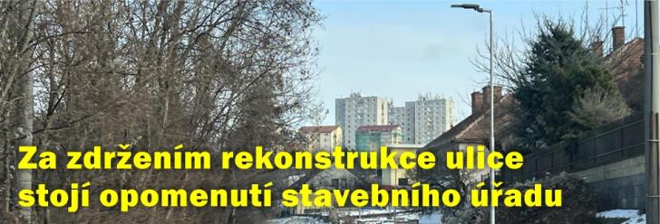 Rekonstrukce Moravské se pozdrží: Kraj na podnět občanů odhalil chybu stavebního úřadu