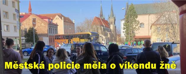 Městská policie měla o víkendu žně