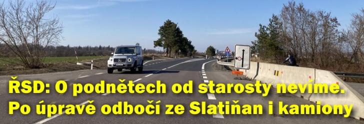 Ze Slatiňan po probíhající úpravě odbočí na Nasavrky i kamiony