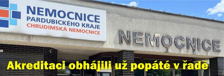 Chrudimská nemocnice obhájila akreditaci už popáté v řadě