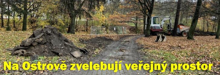 V ulici Na Ostrově vylepšují veřejný prostor