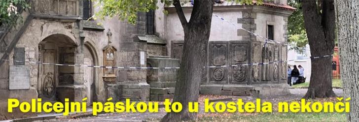 Policejní páskou to u kostela svatého Archanděla Michaela nekončí