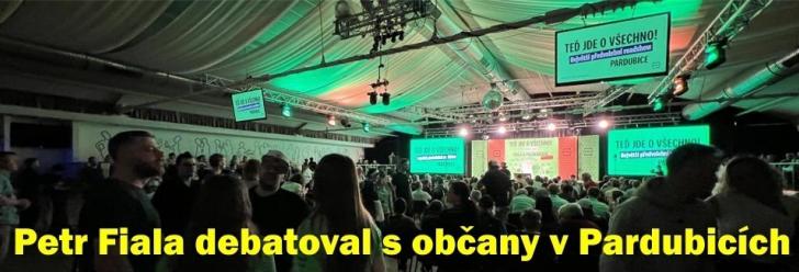 Petr Fiala odpověděl občanům v Pardubicích i na bitcoinovou kauzu