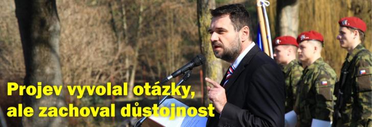 Starostův projev vyvolal otázky, ale zachoval důstojnost