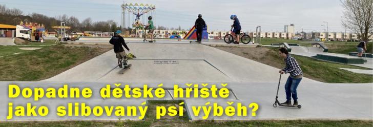 Dopadne dětské hřiště u skateparku pro nejmenší jako psí výběh?